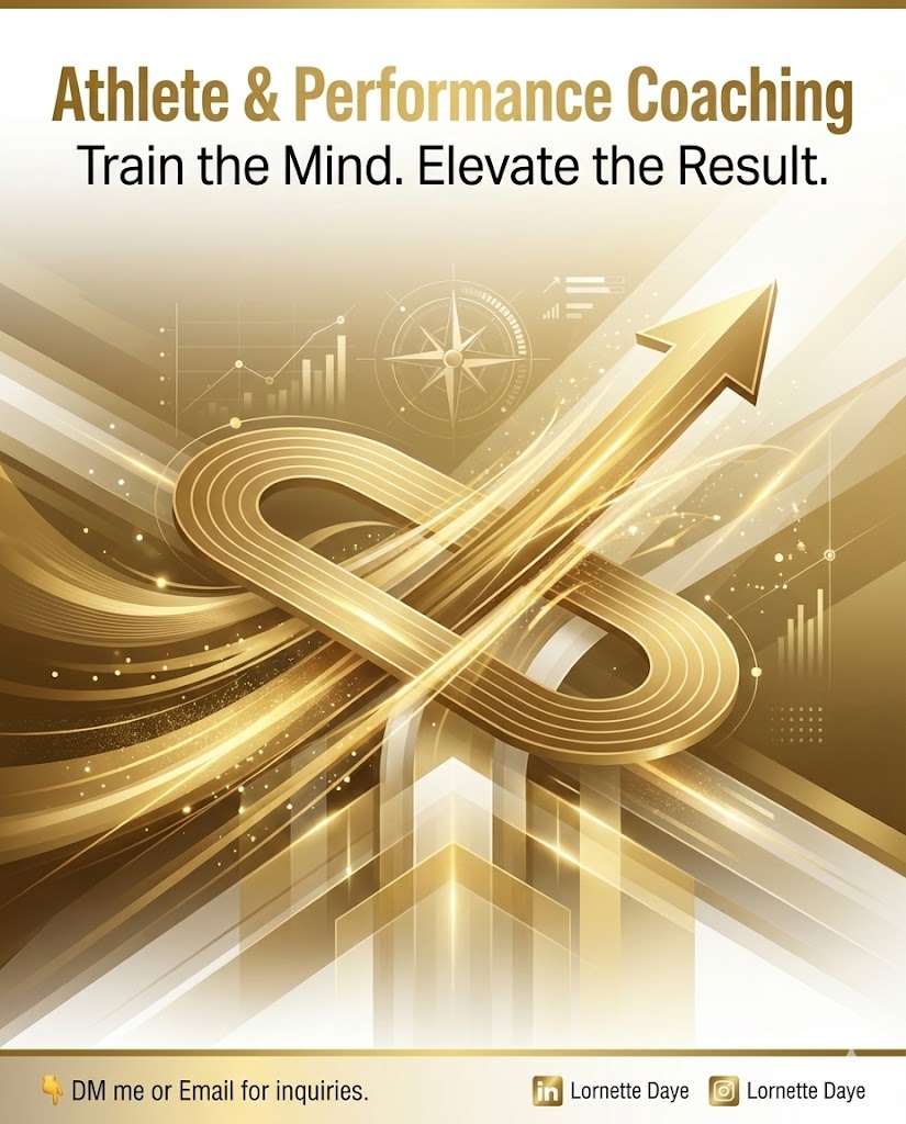 Athlete and performance coaching artwork, cropped to remove footer social icons.